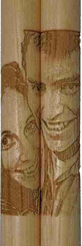 Couple photo-engraved on a set of drumsticks. Send us your own image and we'll make you a pair too!