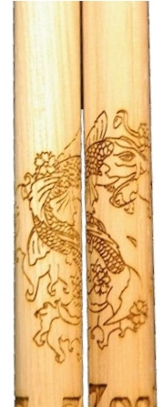 custom graphic engraved drumstick link