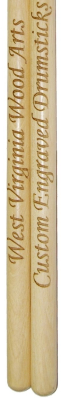 wording only engraved custom drumstick example