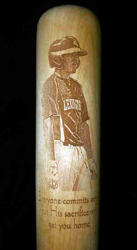 photo engraved baseball bat main image link