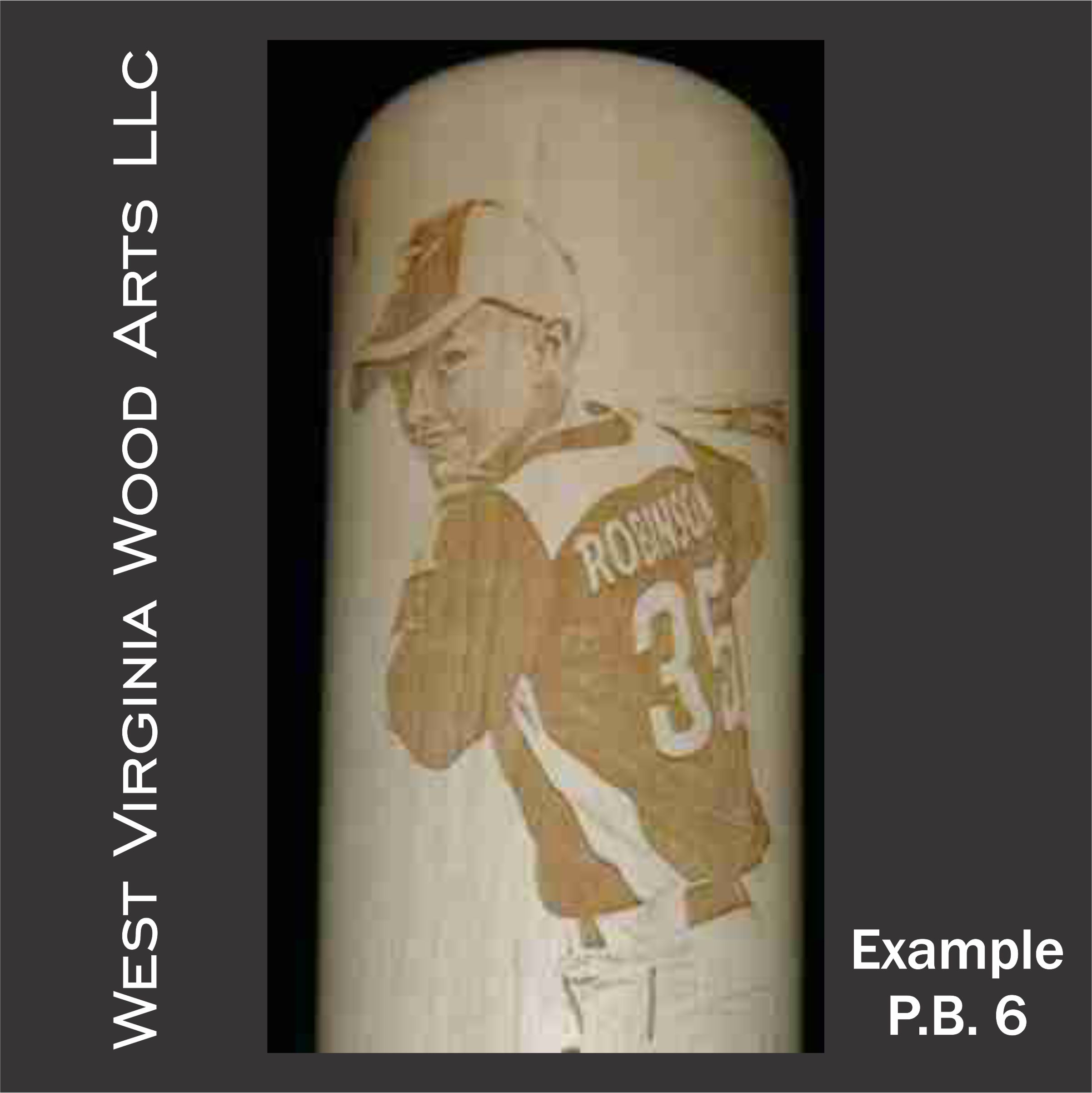 personalized maple baseball bat with up close player engraving