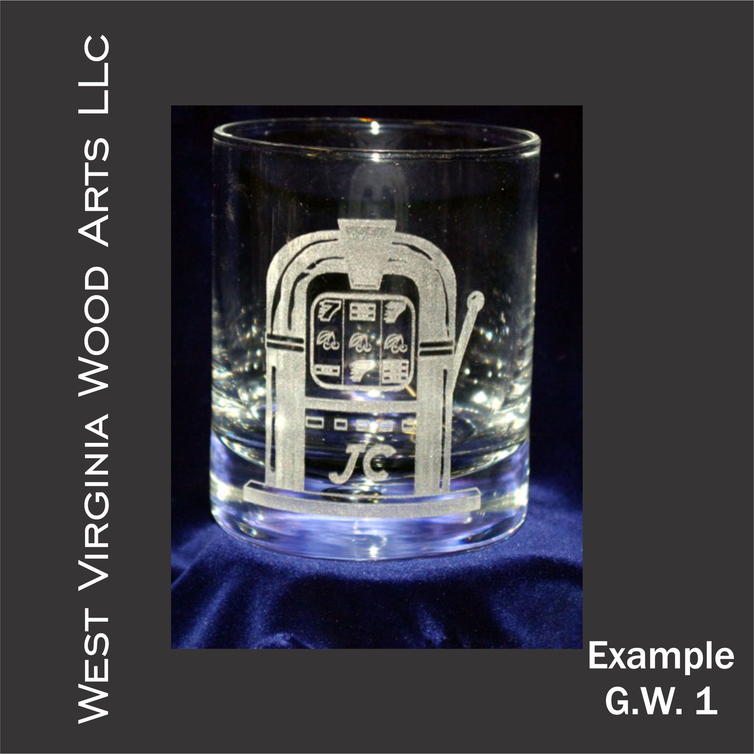 personalized glassware with graphic engraving main link example