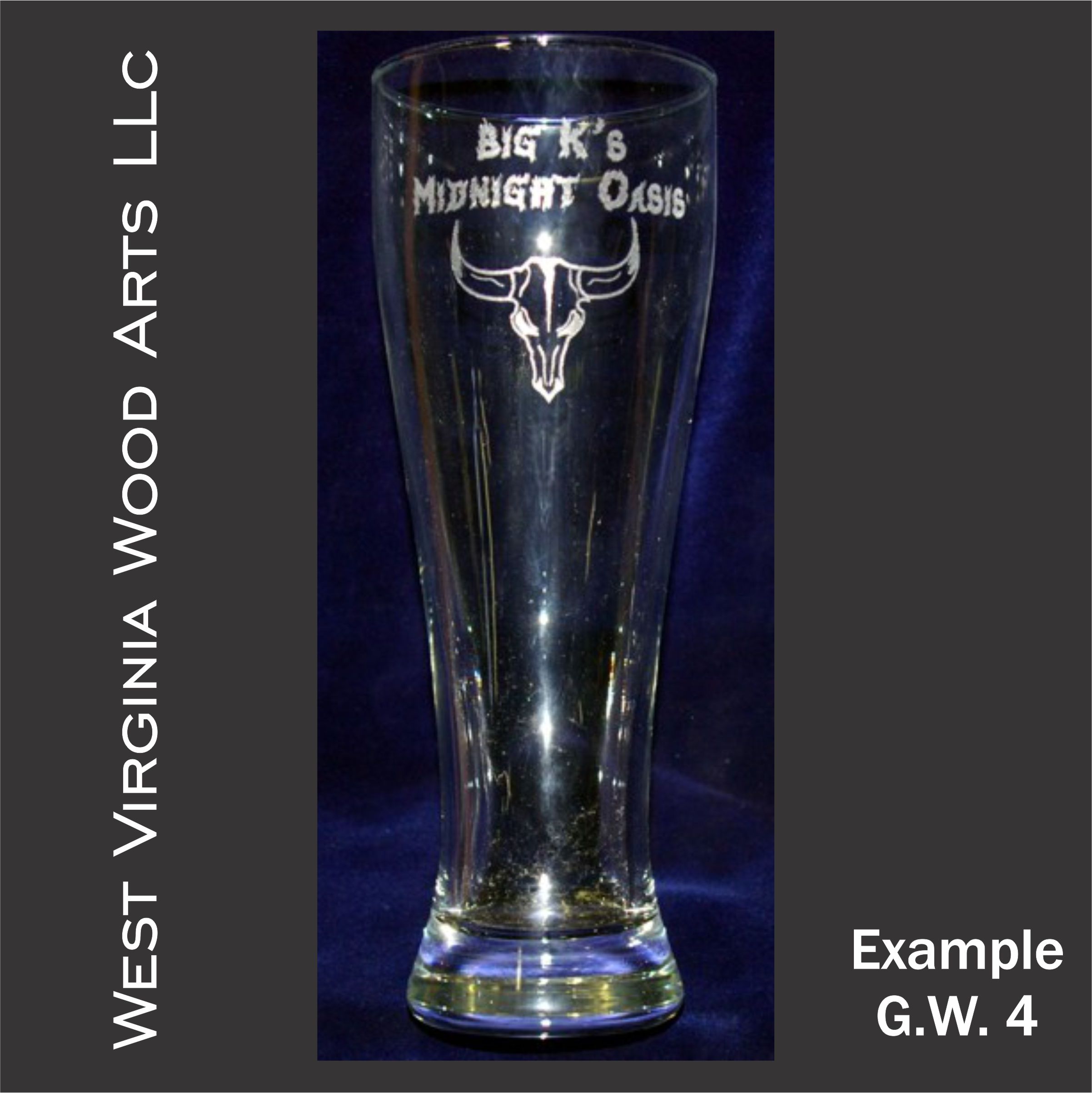 Custom Glassware Etched with Custom Designs