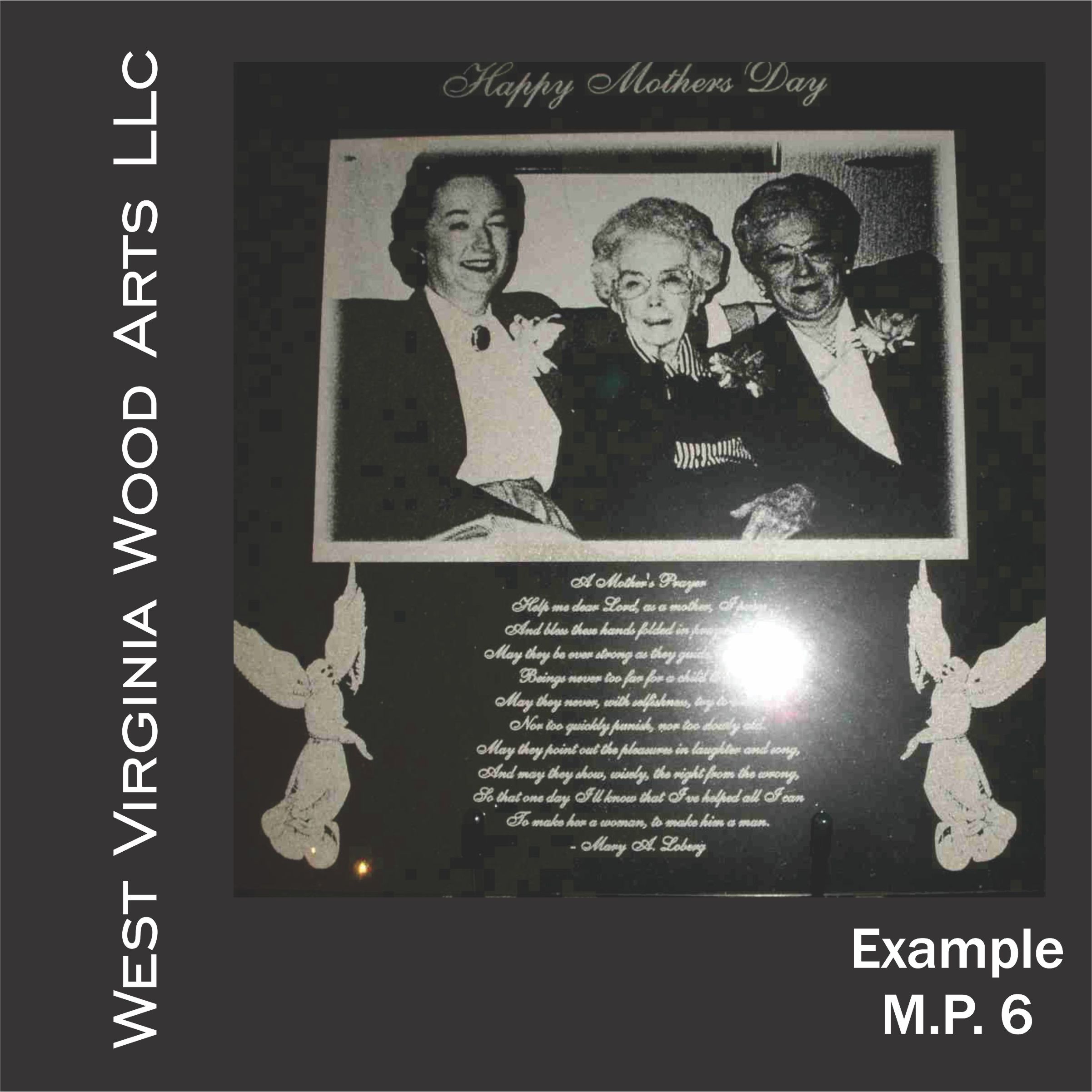 Family Photo And Custom Graphics Engraved For Personalized Mother's Day Gift