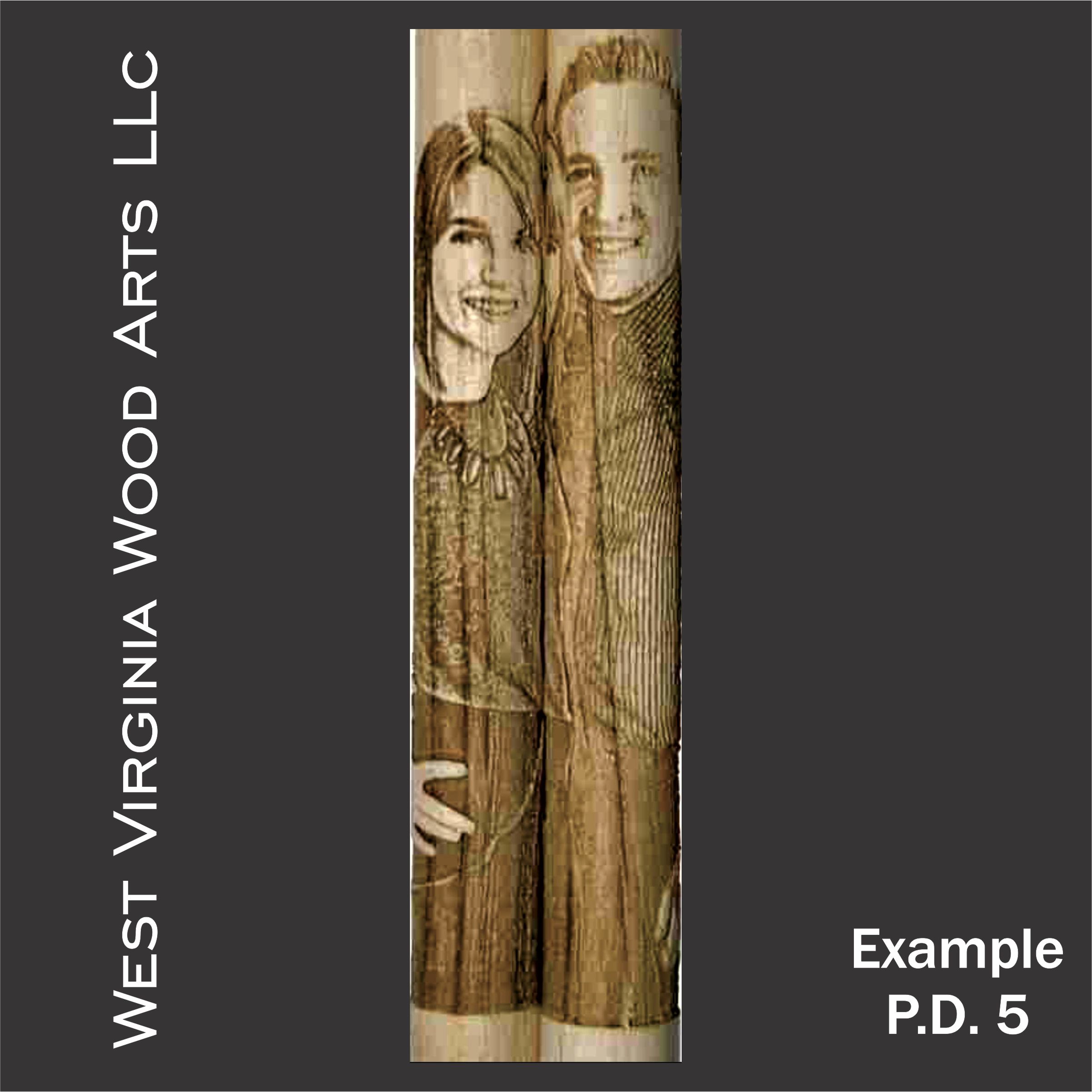 up close engraved drumsticks with photo